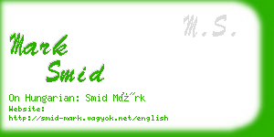 mark smid business card